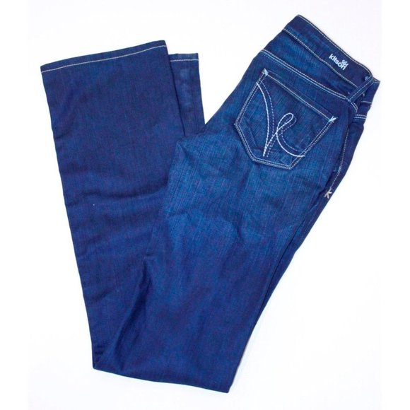 KITSON L.A. Dark Blue NICO Straight Leg ROCK ME Jeans ( 26 ) - Picture 2 of 3